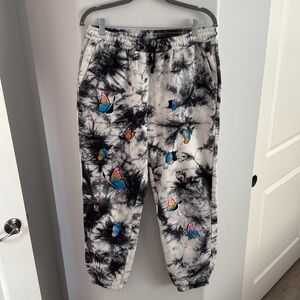 Tie dye butterfly sweatpants